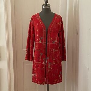 NWT Solitaire red faux suede layering jacket